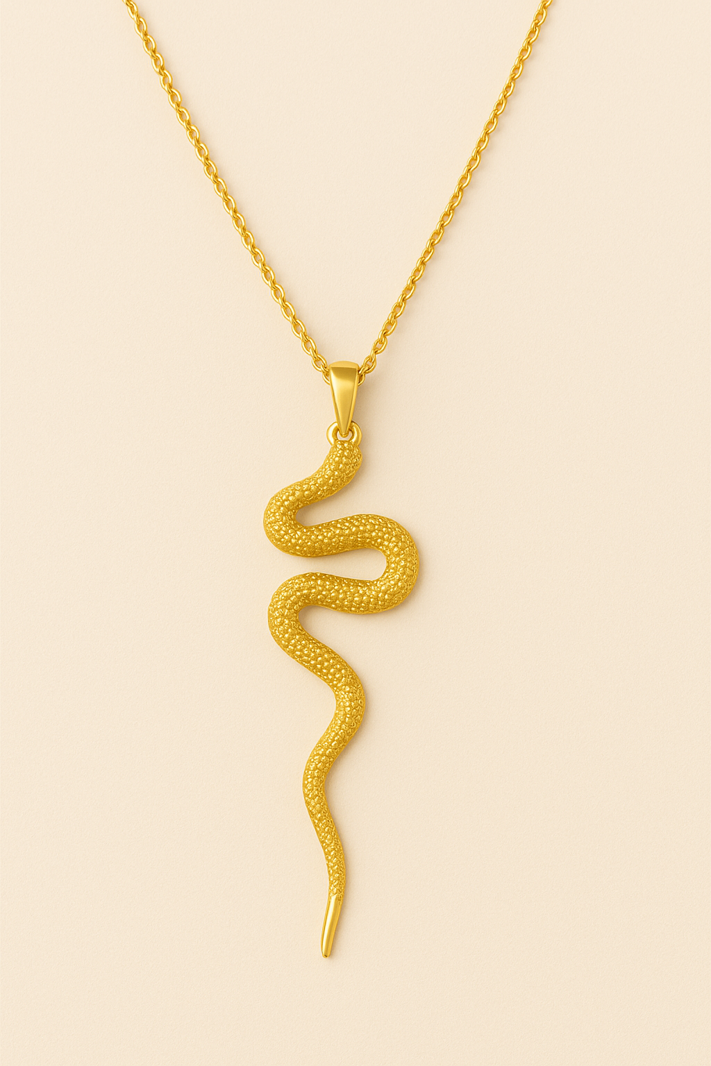 Serpentine Glow Gold Necklace