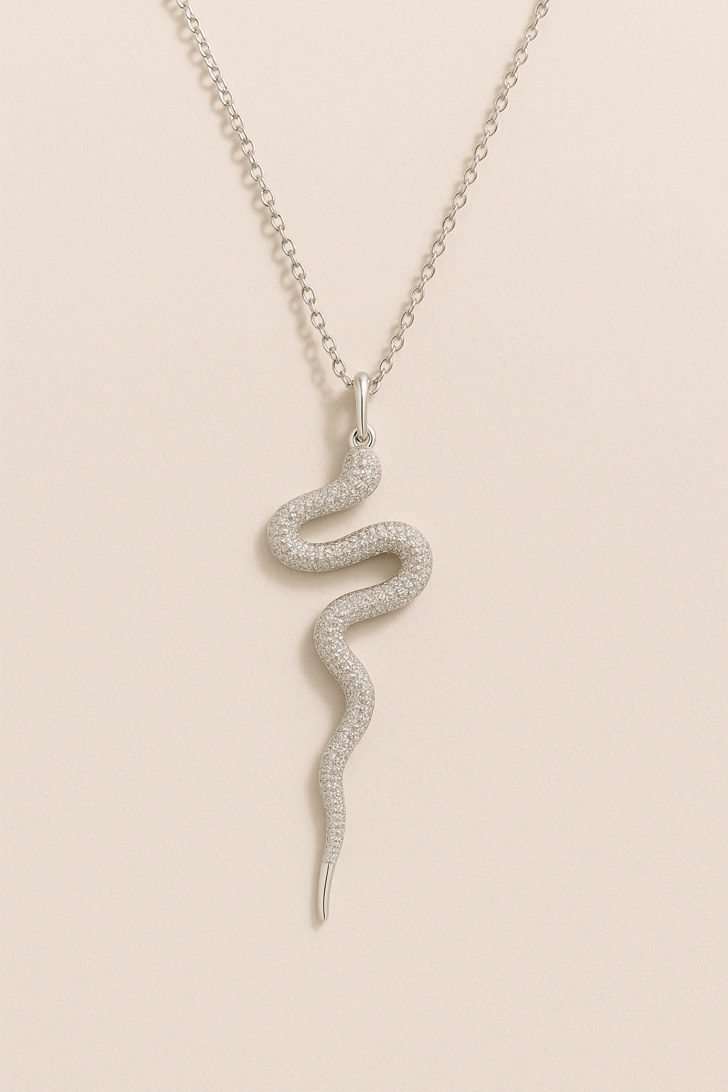 Serpentine Mist Silver Necklace